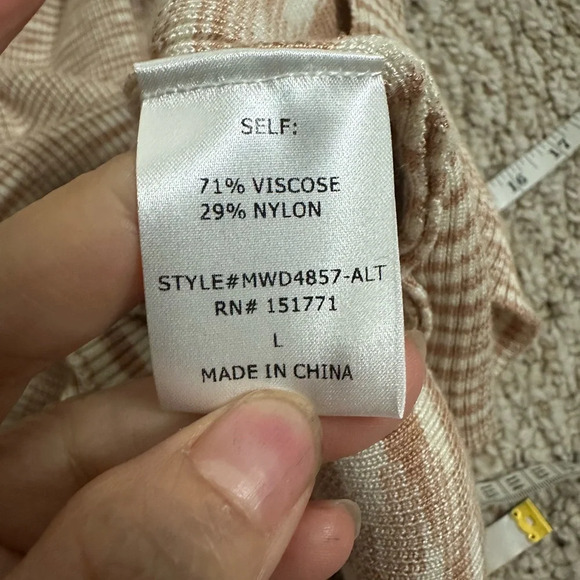 Altar'd State Tan and Cream Long Sleeve Body con Dress size L - Picture 7 of 8